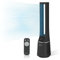 PureMate 2-in-1 Bladeless Tower Fan & air purifier with HEPA Filter, 10 Speed Settings, Portable Ultra Quiet Standing Fan with Remote Control, Digital Display, Powerful Air Cooling for home & office