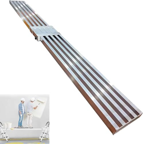 ZHENCHAO Teleskop-Arbeitstisch aus Aluminium, rutschfest, für die Plattformerweiterung, zum Malen und Reinigen, 1,64 m, Silber