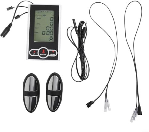 Violiica Heimtrainer Tacho Display, Heimtrainer Monitor mit Zeit Geschwindigkeit Herzfrequenz Sensor Kilometerstand Kalorien Funktion