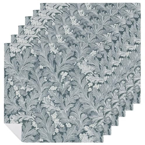 Stoffservietten, Motiv: Kanada-Blätter, Holzblock, quadratisch, hochwertig, wiederverwendbar, waschbar, Polyester, Tischwäsche, Serviette für Dinner-Party, 6 Stück