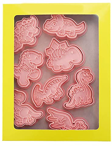 Dinosaurier-Keksform, 3D-Tier-Backform, niedlicher Kunststoff in Lebensmittelqualität, für Kekse, Kuchen, Desserts, Basteln, einfach zu bedienen, Spaß für Kinder zum Backen