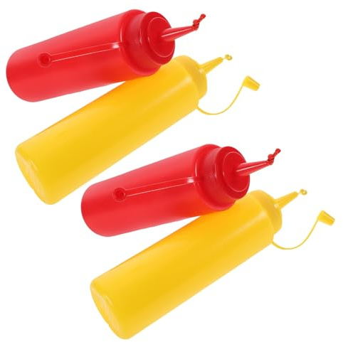 BESTonZON Lot De 4 Fausses Bouteilles De Ketchup pour Farces Et Attrapes Accessoires De avec De Fausses Bouteilles De Ketchup Et De Moutarde