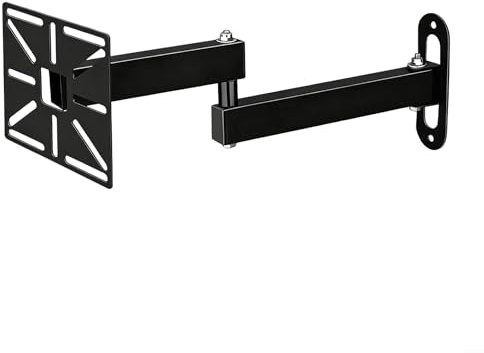Adjustable L-Shaped Dome Camera Mount for Security CCTV Cameras, Wall Mount Bracket, Metal Construction, 21 x 12 x 4 cm / 35 x 12 x 4 cm, Black or White(35 both arms Black)