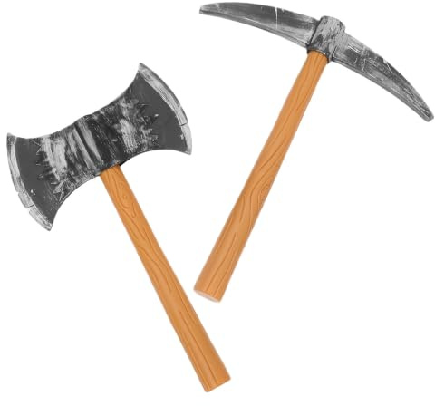 Alipis 3 Pezzi Set di Accessori per Giocattoli di Compleanno Finta e Pala Doppia in Plastica Leggera, Design Sicuro e Facile da Impugnare per Feste di Halloween e Compleanni