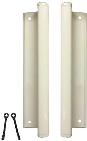 Universal Inline Patio Door Handles 242mm Screw Fix White Blank