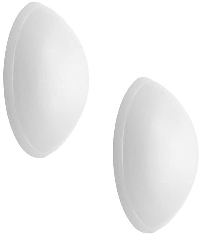 WAGNER Parechoc de porte VISSER ou COLLER blanc - Lot de 2 - diamètre Ø 40 x 12 mm, à visser ou coller au mur, butoir en plastique de haute qualité, matériel de montage inclus - 15234012