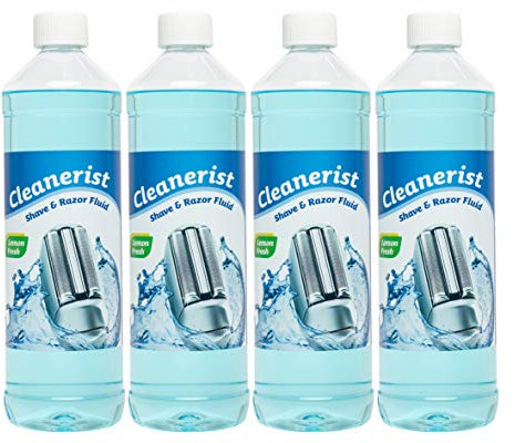 Cleanerist | 4x 1L Scherkopfreiniger Nachfüllflüssigkeit für Braun Clean & Renew (Series 3/5/7/8/9) – Ersatz zum Nachfüllen von 40 CCR Reinigungskartuschen – Rasierer Reinigungsflüssigkeit Lemon Fresh