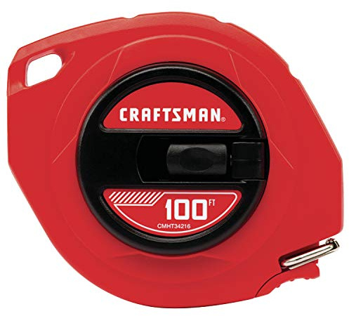 CRAFTSMAN 100-ft Tape Measure, Easy-Wind Steel Blade (CMHT34216)