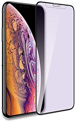 KEEPXYZ HD Clear Blue Light Filter Tempered Glass Screen Protector Compatible with iPhone 11 2019/ iPhone Xr 2018 6.1 inch - Anti Fingerprint, 2 Stronger, Alignment Frame Easy Installation (1 Pack)