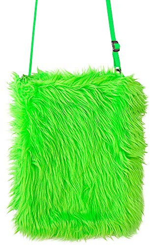 W WIDMANN MILANO Party Fashion - Plüsch Handtasche, Retro, 80er Jahre, Accessoire, Fasching