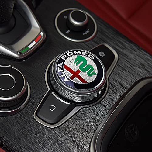 Logo Emblem Badge Aufkleber Kompatibel mit Alfa Romeo (50mm,Silver)