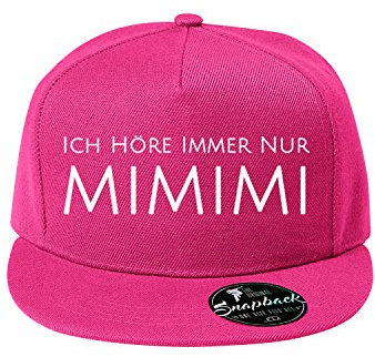 OwnDesigner Ich Höre Immer Nur Mimimi Unisex Cap Classic Mit Geradem Schirm, Einheitsgröße für Männer und Frauen (440 Pink)
