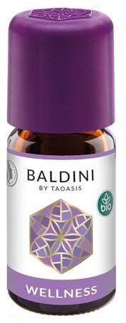 Baldini Wellness BIO, 100 % naturreine Duftmischung Bio, ätherische Ölmischung mit Orange, Kamille und Vanille, 5 ml