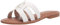 The Drop Monika Flat H-band Slide Sandal Donna, Bianco, 43
