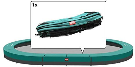 BERG Trampolin Schutzrand oval Federabdeckung 350 x 250 cm Randabdeckung grün - Grand Champion InGround