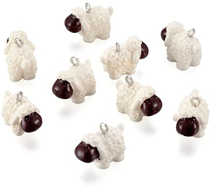 Beadthoven Mini pendentifs en résine en forme d'animaux de dessin animé pour la fabrication de bijoux, boucles d'oreilles, colliers, porte-clés, Résine, Résine