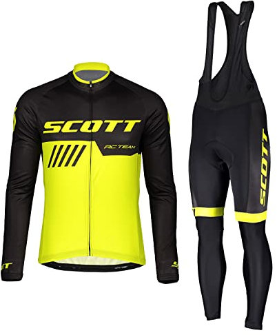 HOMTOL Abbigliamento Ciclismo Uomo invernale tuta ciclismo uomo invernale Lunga Tuta Ciclismo Giacca + Pantaloni Ciclismo Lunghi in Gel 3D per MTB Bici