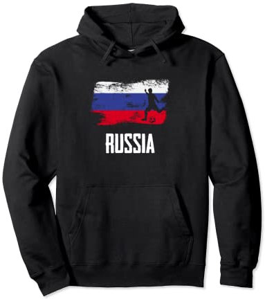 Russia Flag Jersey Russia Soccer Team Russia Pullover Hoodie