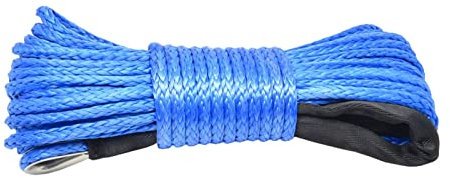 Ankerseil 7700LBs Windenseil Seilwinden Abschlepphaken Stopper Gummi für LKW Offroad Zubehör (Blau)