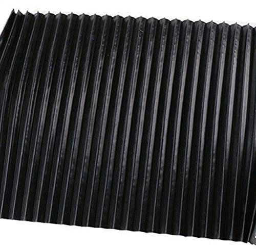 DAZZLEEX CNC-Maschinenschutz, Staubtuch, Fräsmaschine, flexibel, schützend, flach, Akkordeon-Faltenbalg-Abdeckung, Werkzeug, Schwarz, 150 mm