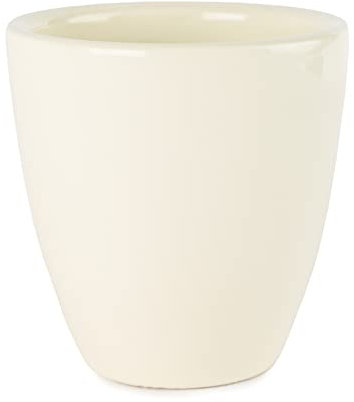 Garronda Keramik Übertopf für Pflanzengefäß Kegelstumpf Blumentopf hoch ohne Abflusslöcher GD-0017 (Creme 023, ⌀8cm H 7,5cm)