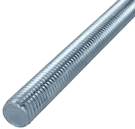 HELPMATE – Gewindestange M12 x 330 mm aus verzinktem Stahl – 10 Stück Gewindestab mit metrischem Vollgewinde – Gewindestift mit Festigkeitsklasse 4.8, DIN 976