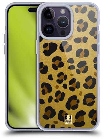 Head Case Designs Impresion De Animal Grandioso como Oro Caso de Gel Suave Compatible con Apple iPhone 14 Pro MAX