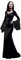 Adams Family Clothing Maxi Dress Black Strapless V-Neck Long Sleeve, Black, Medium, Black, M