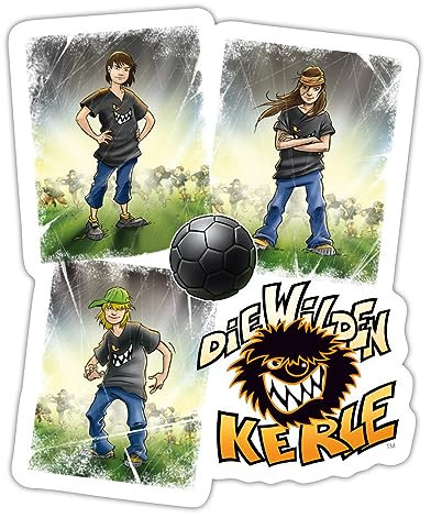 Spreadshirt Die Wilden Kerle Quartett Logo Sticker, max. 10 x 10 cm, 10 x 10 cm, Mattweiß