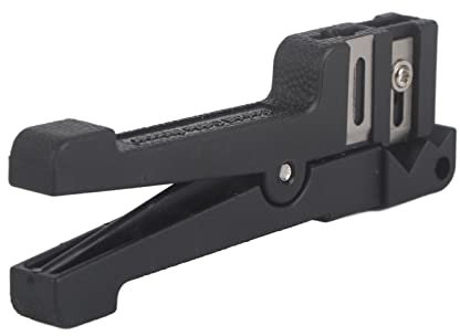 Glasfaser-Koaxialkabel-Abisolierzange, Hand-Abisolierzange für Optische Fasern, Horizontales Koaxialkabel-Messer, Elektrikerbedarf, Schneidwerkzeug, Schwarz