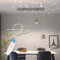 TJSC LED Pendelleuchte Esstisch, 49W Dimmbar Hängelampe Esstisch mit Fernbedienung, Modern Hängeleuchte, 120cm Höhenverstellbar Pendellampe Für Esszimmer Küche Wohnzimmer, Grau