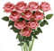 JUSTOYOU, 10 rose artificiali in seta a stelo singolo, fiori finti per casa, feste, bouquet di nozze (rosa paté di fagioli)