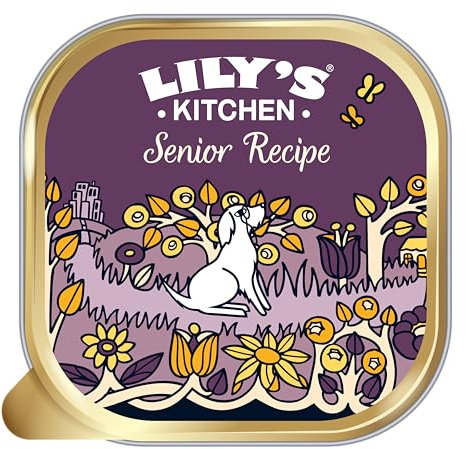 Lily's Kitchen Natural Senior Dog Food Wet Trays - Senior Recipe with Chicken - Complete Meal Recipes (12 Trays x 150g)