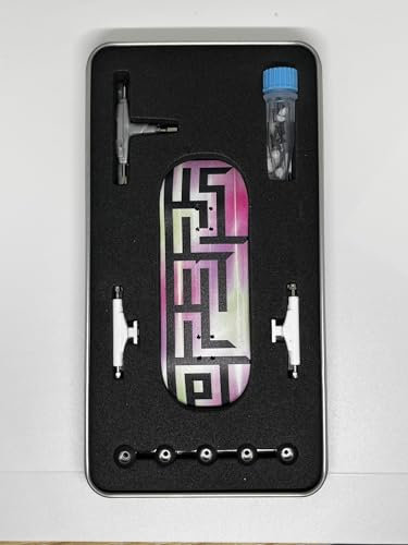 Pro Fingerboard Set up (Complete) Op3ra V1-34 * 96mm Handmade 5 Plys Maples Wood Deck -Medium Concave Medium Kick -UV Printing Graphic-The Mate (litez)