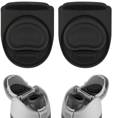 2pcs Replacement Stopper Compatible with Owala FreeSip 24oz 32oz, Water Bottle Top Lid Gasket Parts for Owala 19/24/32/40oz Water Bottle,Silicone Gasket Seal Bottle Cap Mouth Stopper Plug,Black