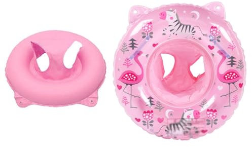 XQMMGO Bouée de Natation pour bébé, Accessoires de Bain pour Piscine, pour Enfants, Nourrissons et Tout-Petits, bouée de Natation Gonflable avec siège pour Nourrissons âgés de 0 à 12 Mois (Rose)