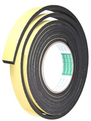 TOP-VIGOR Self Adhesive Sealing Foam Tape, 20mm(W) x 5mm(T) x 3M/9.84ft(L) Single Sided Foam Weather Strip High Density Draft Excluder Strip for Window and Door Insulation