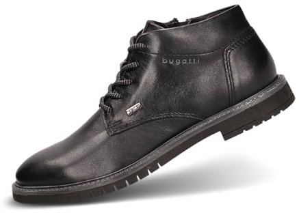 bugatti Stivali classici da uomo, stivali da uomo fodera fredda, Nero 1000, 42 EU