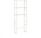 Furinno Turn-N-Tube Ahorro de Espacio en El Inodoro con 3 Tabletas, Blanco/Blanco