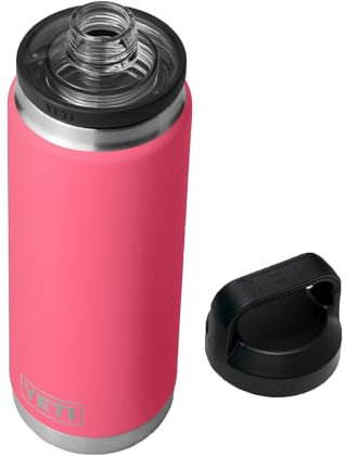 YETI Rambler - Botella de 769 ml, aislada al vacío, acero inoxidable con tapa Chug, rosa tropical