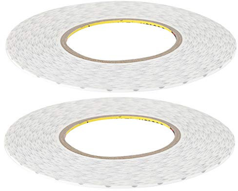 KIMISS Str Doppelseitiges Klebeband, 2-teiliges Set, Stark Haftend, 2 Mm, 3 Mm, 5 Mm, Selbstklebender Telefonbildschirm, Ultradünnes, Mobiles, Weißes Doppelseitiges Klebeband für LCD