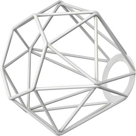 ledscom.de Käfig-Lampenschirm, weiß, 160mm Ø