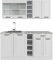 Vicco Singleküche R-Line, Küchenzeile Single, Weiß Landhaus/Weiß, 160 cm, AP Eiche