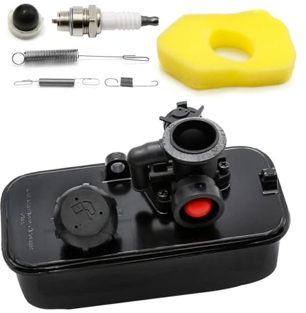 lcyen 498809 Fuel Tank Carburetor Kit Fuel Tank 795477 Carburetor 698369 Air Filter for Briggs & Stratton 494406 498809A 795469 794147 699660 794161 498811 Carb with Spark Plug Springs