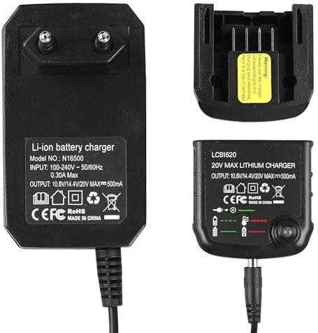 Chargeur compatible avec BLACK & DECKER 10.8V 14.4V 18V 20V Series, WIYETY Chargeur pour BLACK & DECKER, batterie lithium-ion LBXR20-OPE LB20 LBX20 LBX4020 LB2X4020 LBXR2020-OPE BL1514 LBXR114