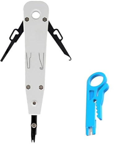 Buaak Punch Down Tool, Data Punchdown Tool, Network Crimping Tool, Module Crimping Knife with Wire Stripper Combo for Network Patch Panels, Kelon Patch Panels, Kelon Modules