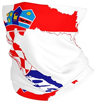 Herren Damen Headwrap Kroatien Flagge Karte Röhrenschal Hochelastisch Bandana Winddichter Schlauchschal Für Motorrad Yoga Camping