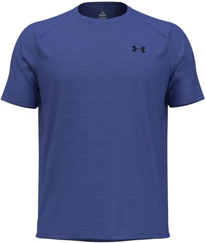 Under Armour - - Kurzärmliges Tech-Struktur-T-Shirt für Herren, Kolorit Royal/Black (400), Größe: S Regular