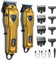 Vgrpro Tondeuse Cheveux Hommes Professionel,Kit Tondeuse à Cheveux et tondeuse barbe sans Fil,Kit de Coupe de Cheveux,Tondeuse Electriques Hommes pour famille,Barbier et cadeau(Gold)