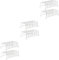 Garneck Oven Toast Rack 3sets Cooking Rack Toaster Warming Rack Taco Holders Wire Shelf Brackets Lid Holder for Pots Cookie Cooling Racks Kitchen Utensil Holder Toast Holder Rack Roasting Rack 2pcs*3
